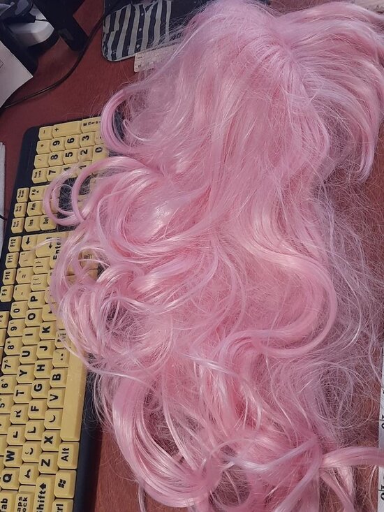 NEW TAG ! Curly Wig Long 24 Inch Light Pink